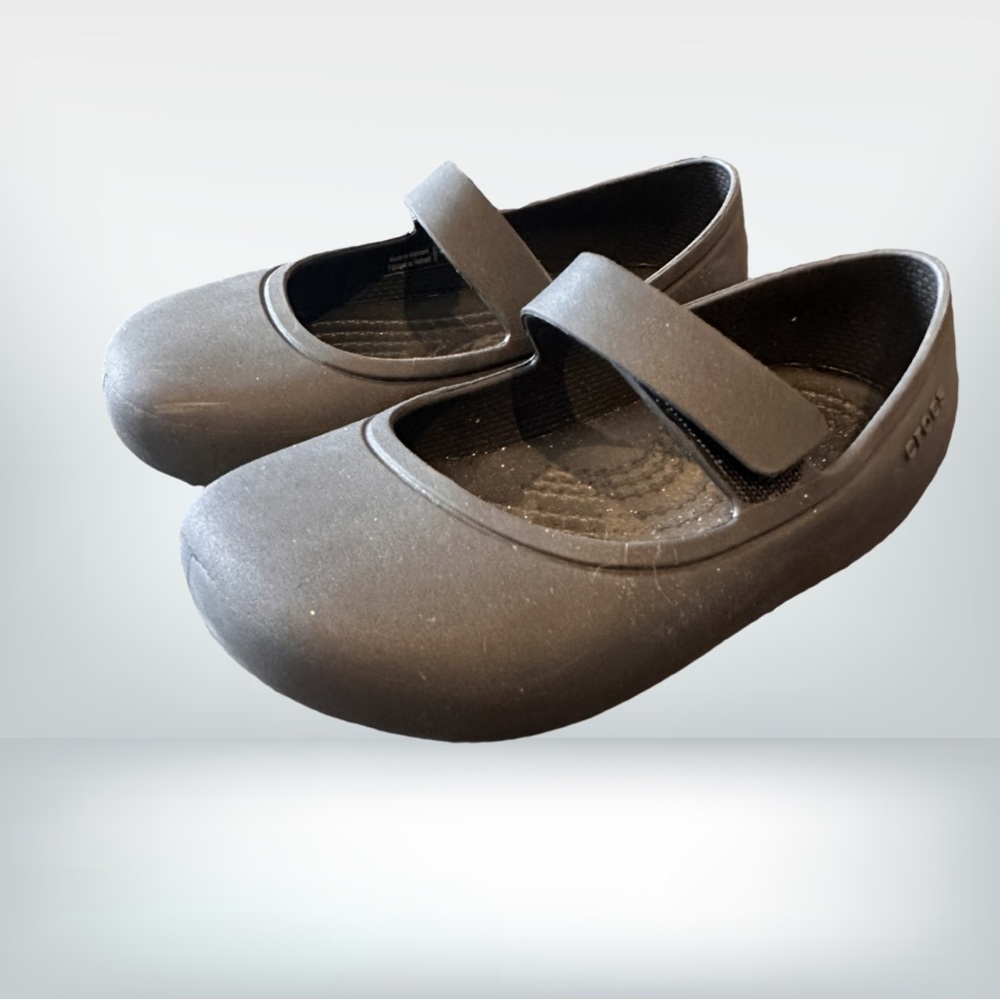 Toddler Girl Black Mary Jane Crocs 8